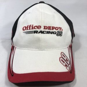 OFFICE DEPOT RACING HAT CAP 99 ROUSH RACING NASCAR CHECKERED FLAG SPORTS OSFM